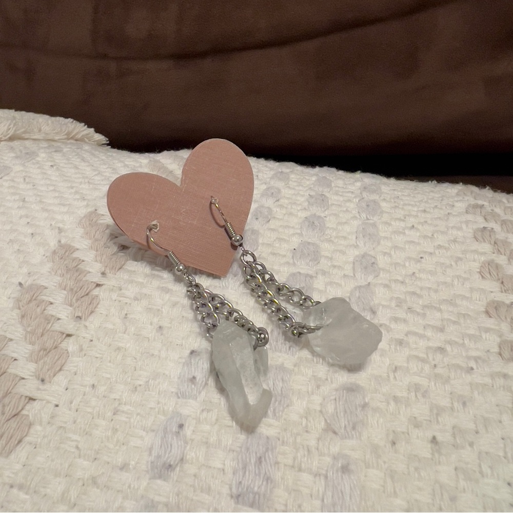 quartz crystal earrings